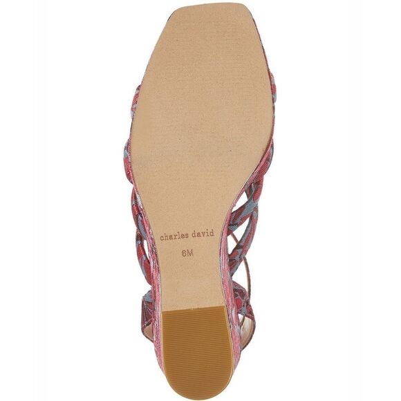 Charles David Judy Platform Wedge Floral Sandals - Picture 6 of 10